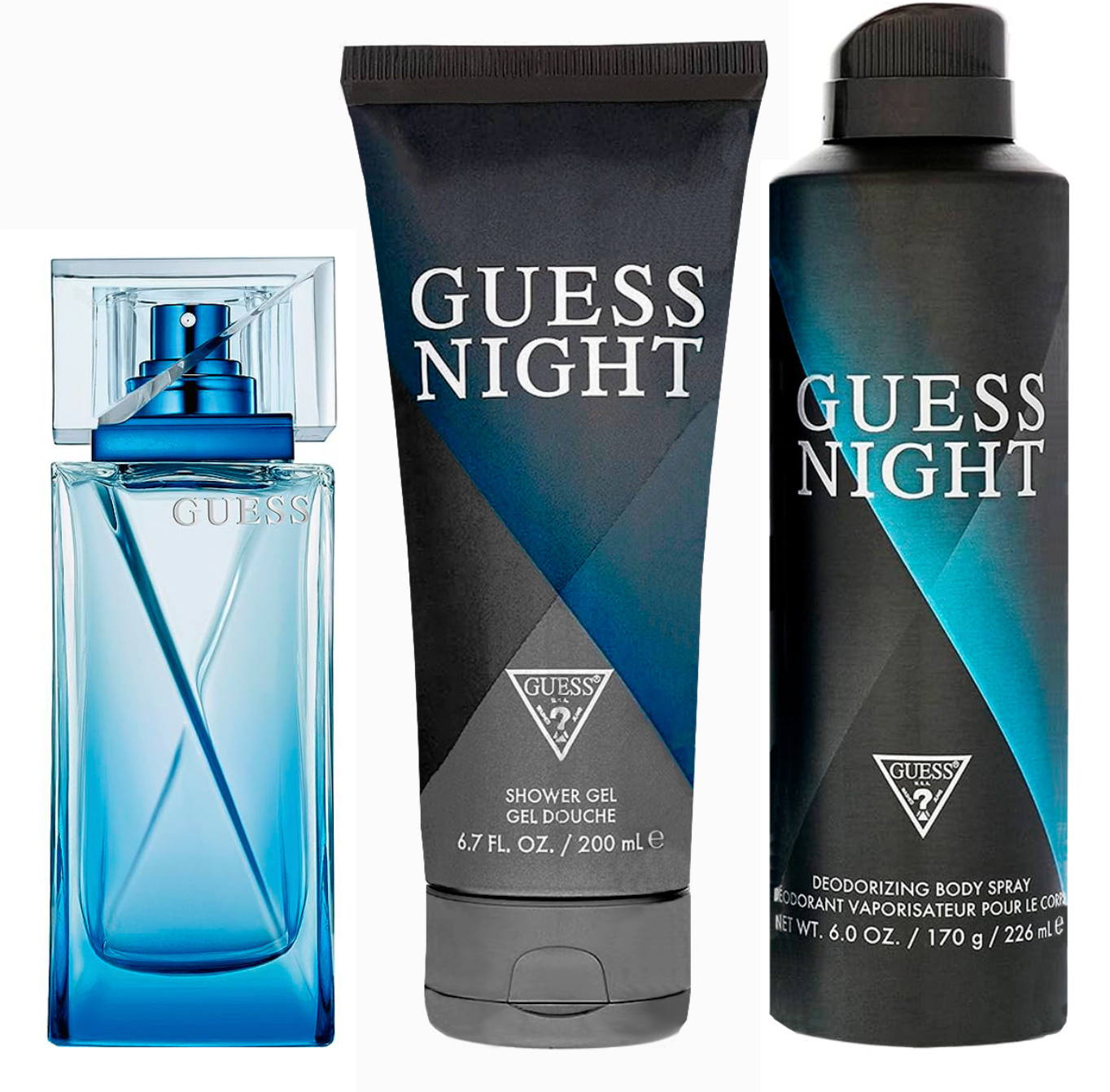 Guess Night Kit para caballero 3 piezas