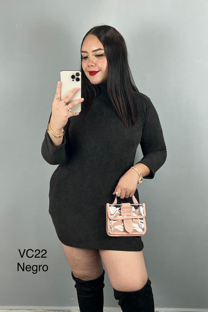 Vestido Pana Doble Stretch Moda Curvy