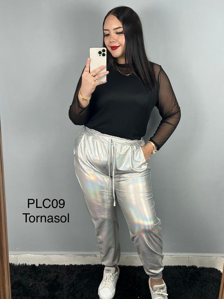 Pantalón de Licra Metálica Curvy Unitalla