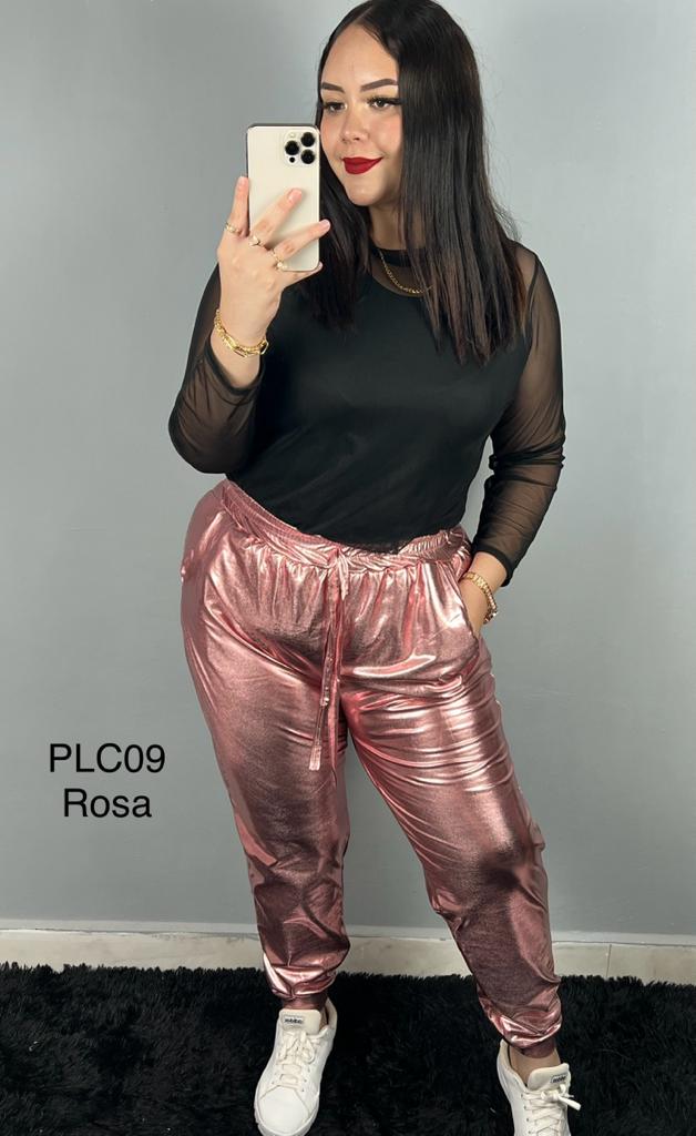 Pantalón de Licra Metálica Curvy Unitalla